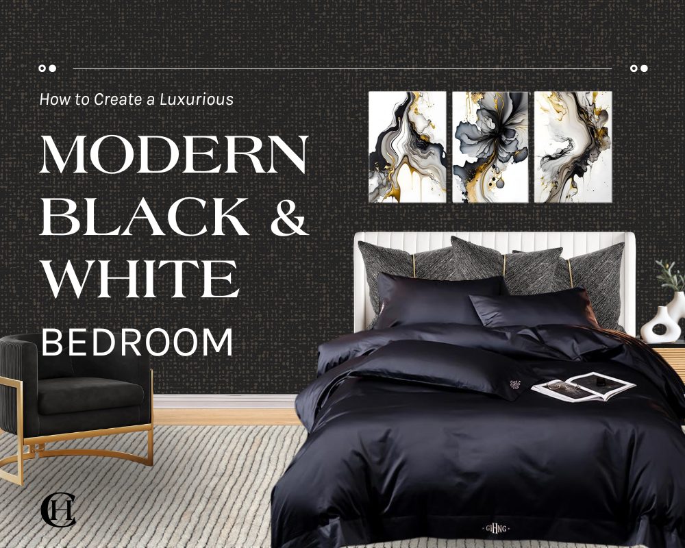 The Secret to Designing a Luxurious Black and White Bedroom