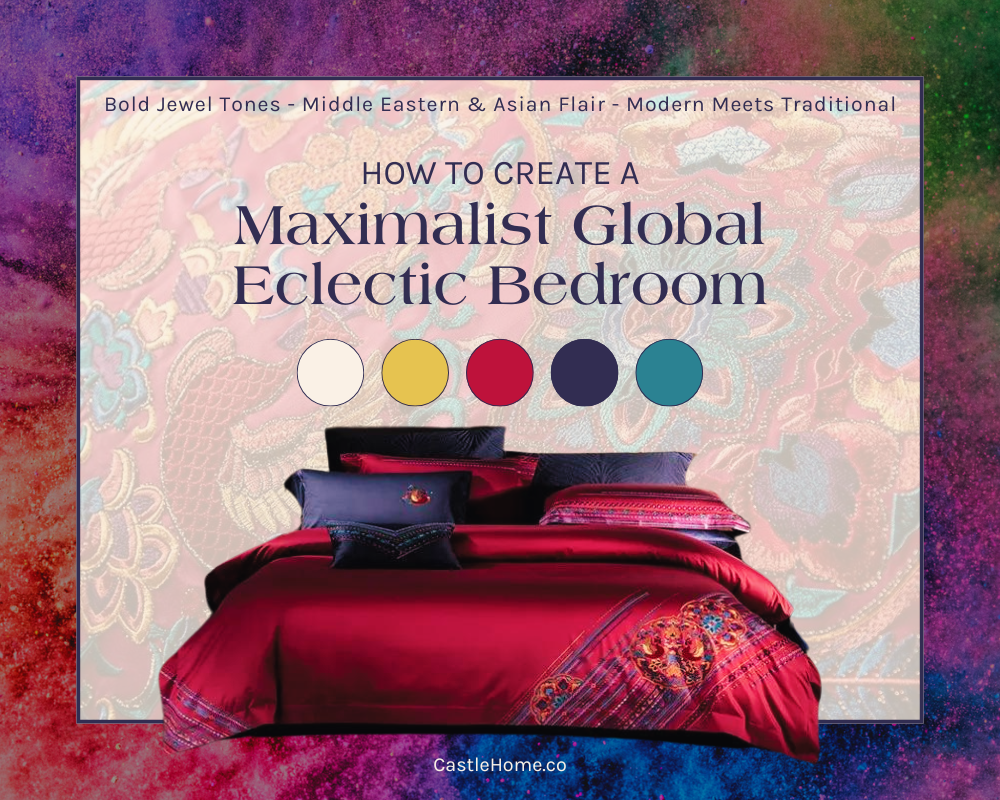 Create a Bold, Maximalist Jewel Tone Bedroom with Middle Eastern and Asian Flair