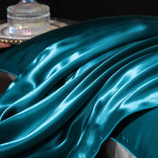Aqua Mist Mulberry Silk Bedding Set fabric