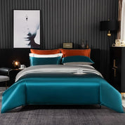 Aqua Mist Mulberry Silk Bedding Set - front