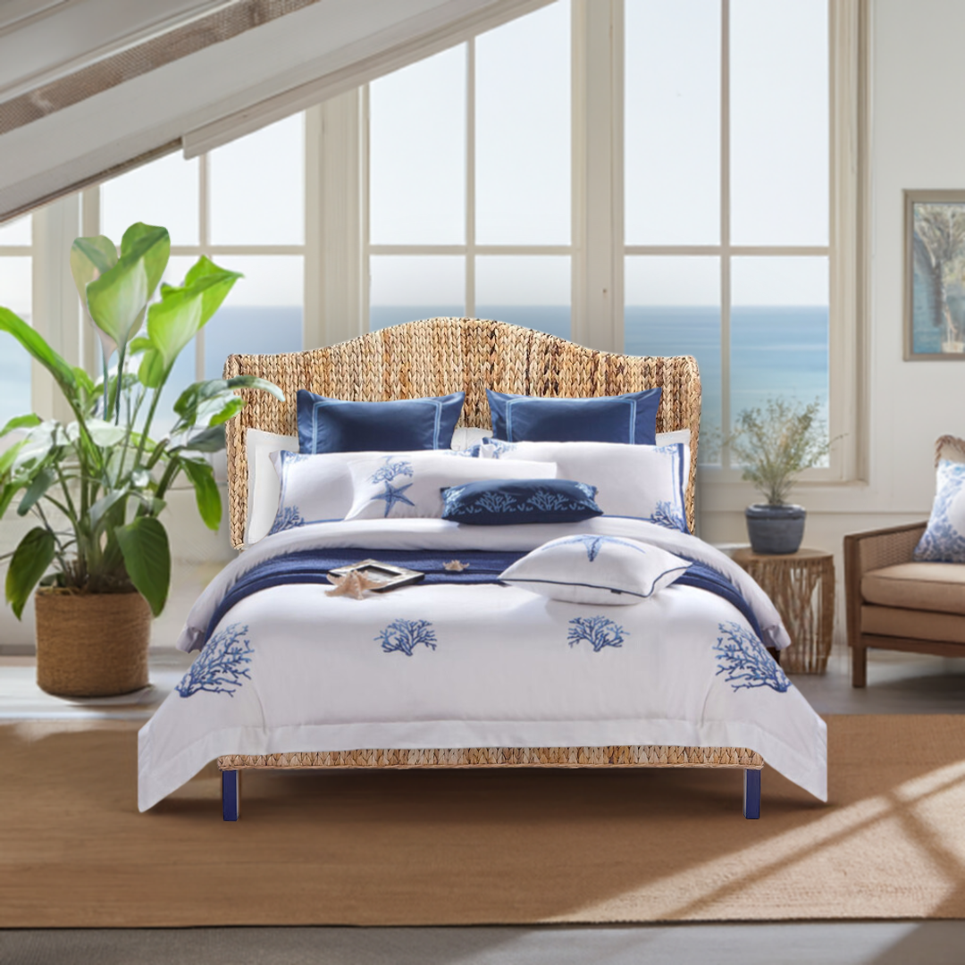 Beach Coastal Bedding in a Coastal Bedroom