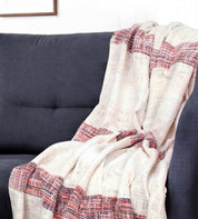 Blush Dunes Handwoven Boho Throw Blanket