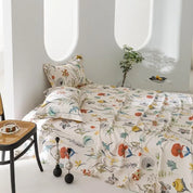 Boho Bloom Organic Bamboo Coverlet Set - side view