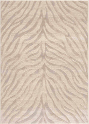 Beige Manteca Zebra Print Area Rug