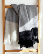 Tri-tone mohair blanket