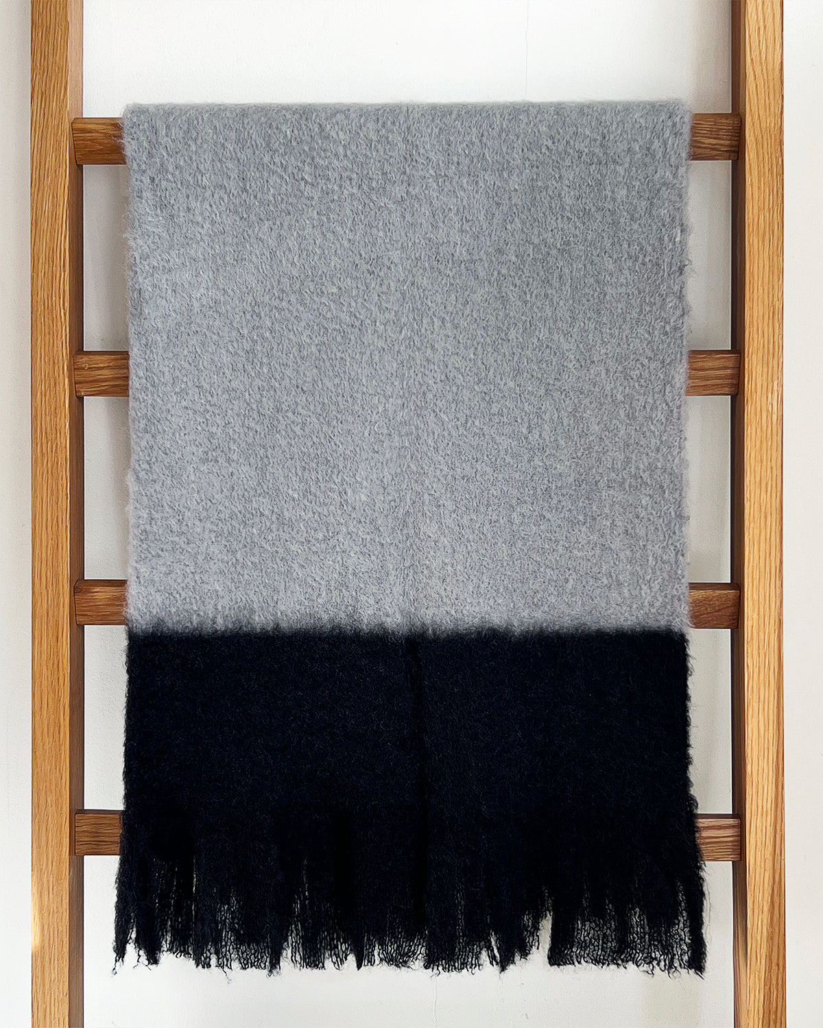 Tri-Tone Mohair Throw Blanket