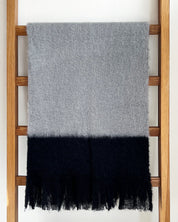 Tri-Tone Mohair Throw Blanket