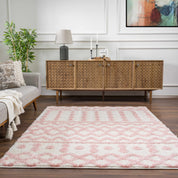 Darva Pink Plush Area Carpet