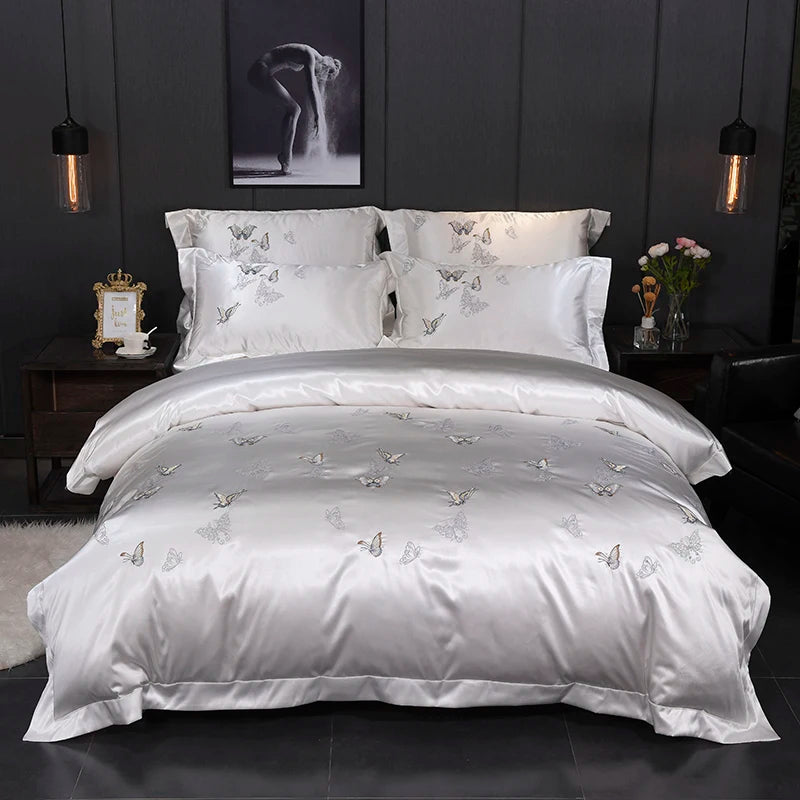 Elysian Butterfly Satin Bedding Set - front
