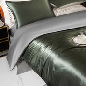 Forest Frost Mulberry Silk Bedding Set close view
