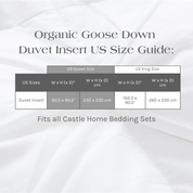 Organic Goose Down Duvet Insert Size Guide