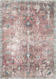 Burgundy Holi-2303 Washable Area Rug