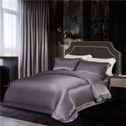 Lavender Mist Mulberry Silk Duvet Set - angle