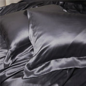 Lavender Mist Mulberry Silk Duvet Set - pillows