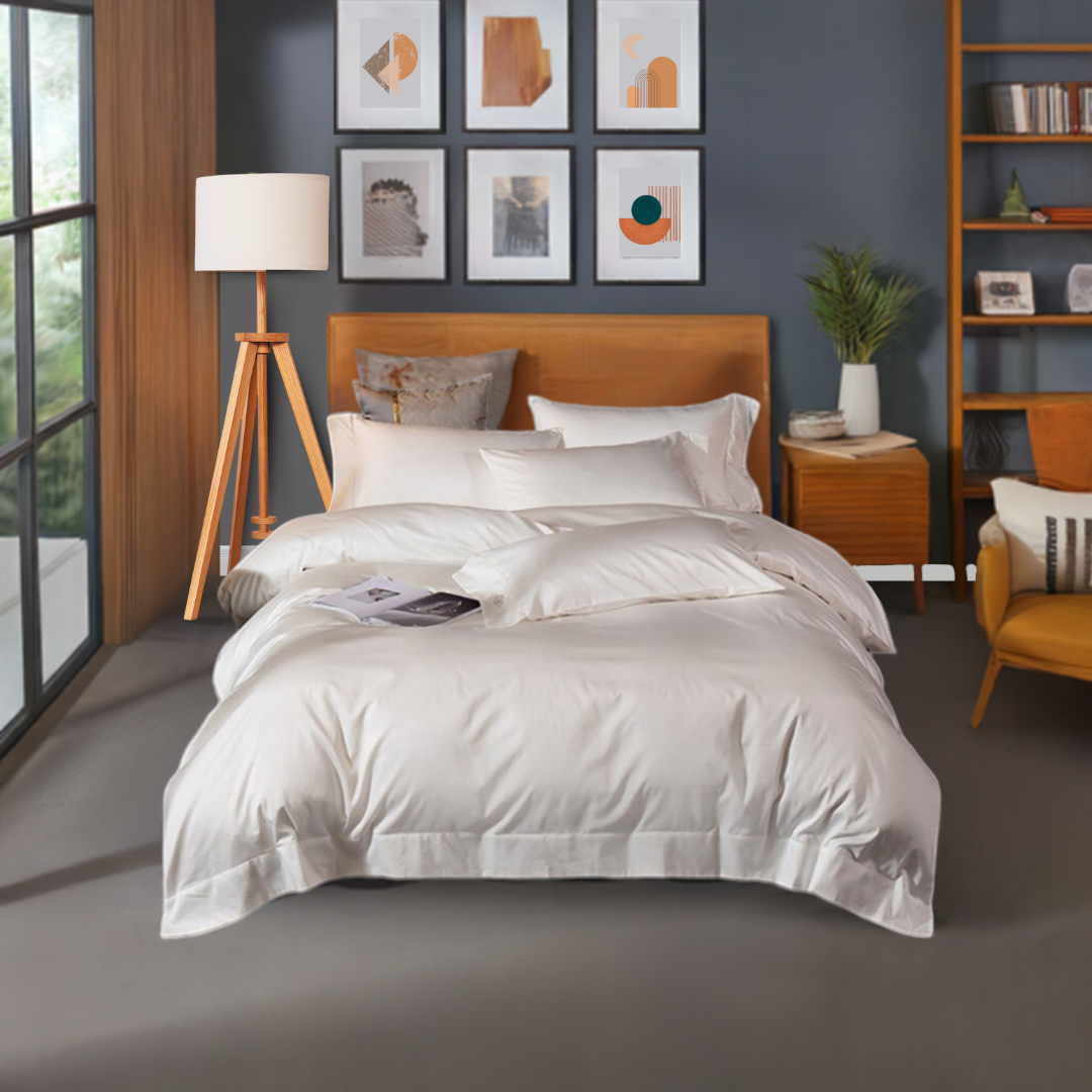 Mid Century Bedroom with Regal White Bedding
