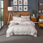 Mid Century Bedroom with Regal White Bedding