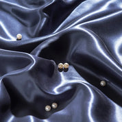 Midnight Gleam Mulberry Silk Bedding Set fabric