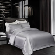 Moonlit Garden Mulberry Silk Duvet Set - angle view