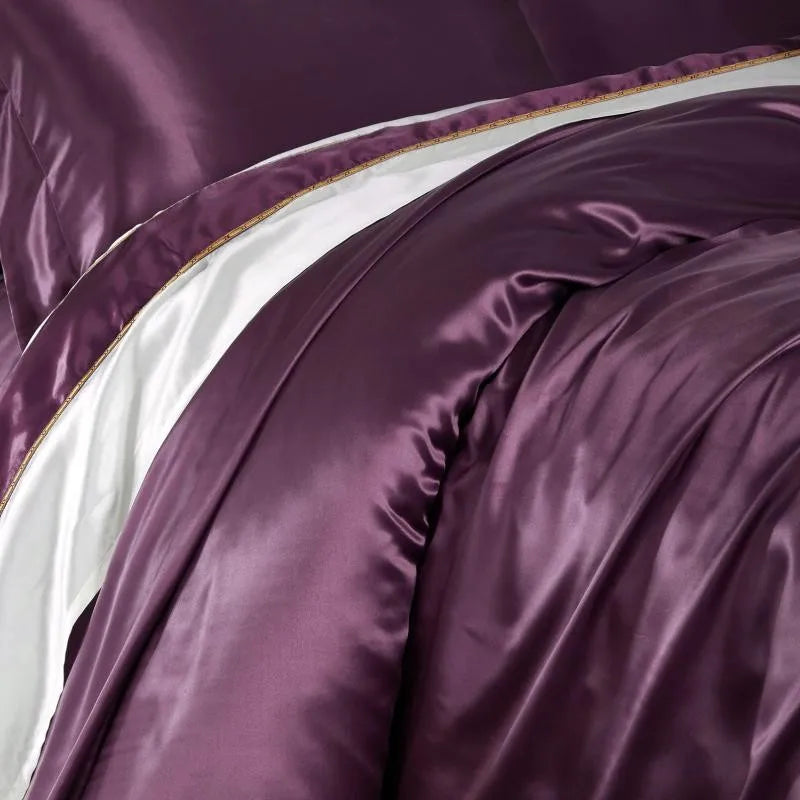 Orchid Blossom Mulberry Silk Duvet Set fabric