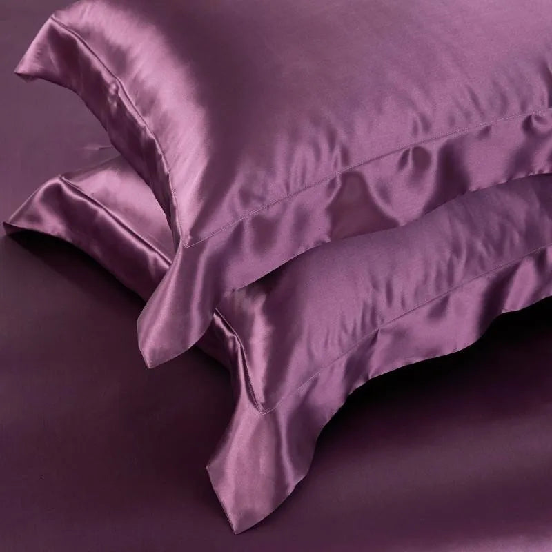 Orchid Blossom Mulberry Silk Duvet Set pillows