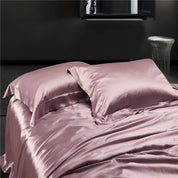 Peony Petal Mulberry Silk Duvet Set pillows
