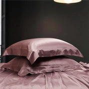 Peony Petal Mulberry Silk Duvet Set pillows