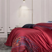 Royal Garnet Oasis Egyptian Cotton Bedding - Side