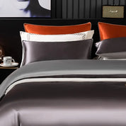 Shadow Frost Mulberry Silk Bedding Set - close