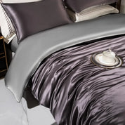 Shadow Frost Mulberry Silk Bedding Set - close view