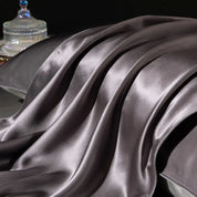 Shadow Frost Mulberry Silk Bedding Set fabric