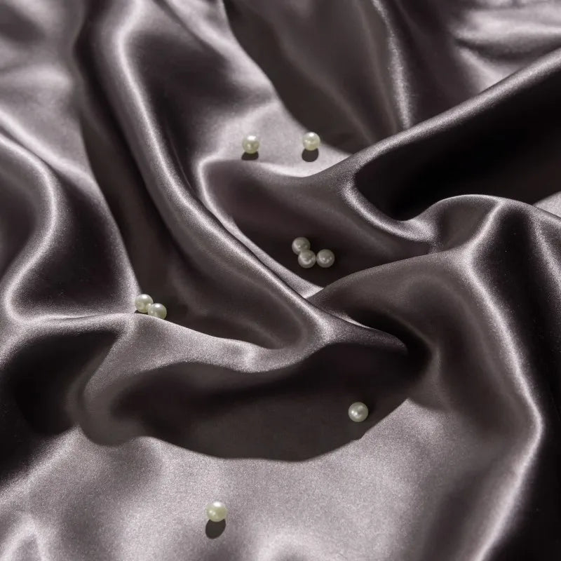 Shadow Frost Mulberry Silk Bedding Set fabric
