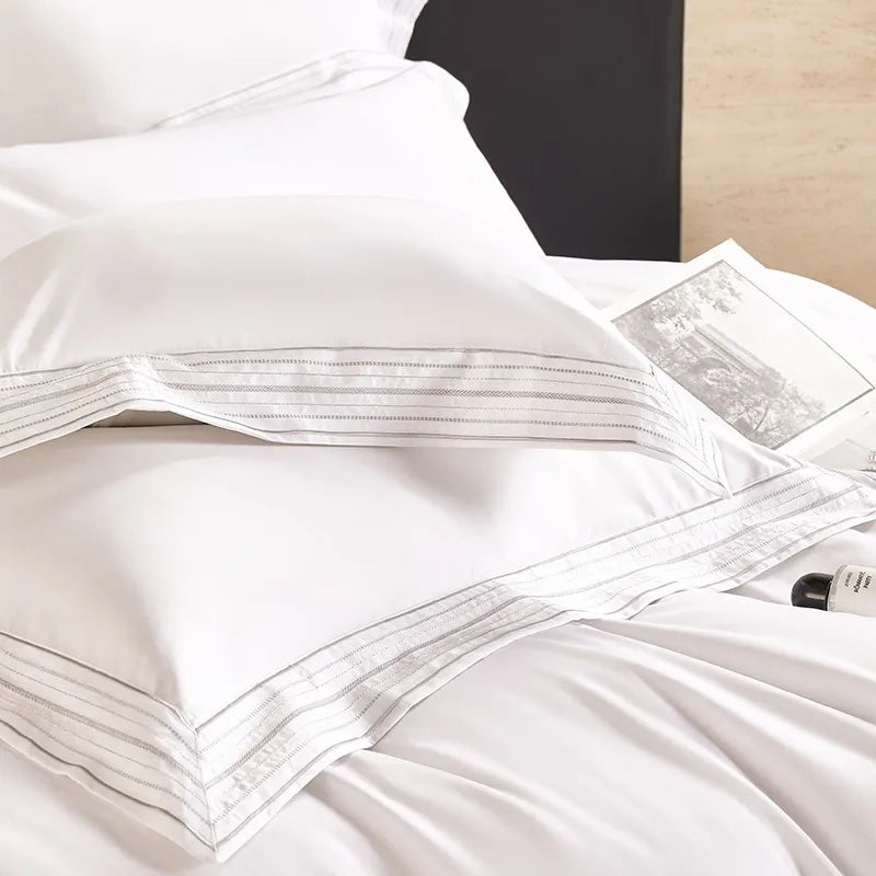 Silver Lining Serenity Egyptian Cotton Bedding Set Pillows