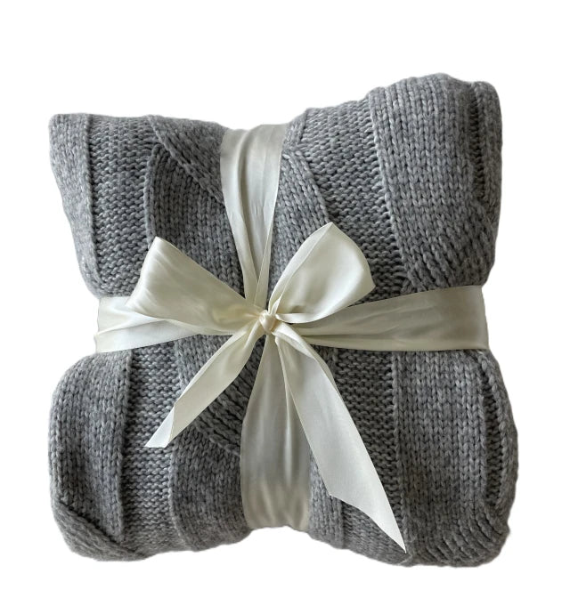 Faux Cashmere Throw Blanket, Steele