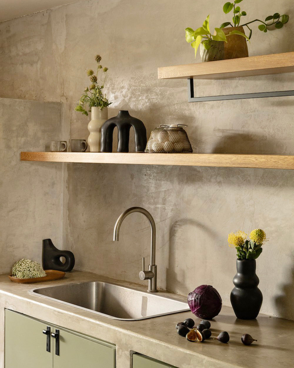 Anatomy Vase on Kitchen Shelf