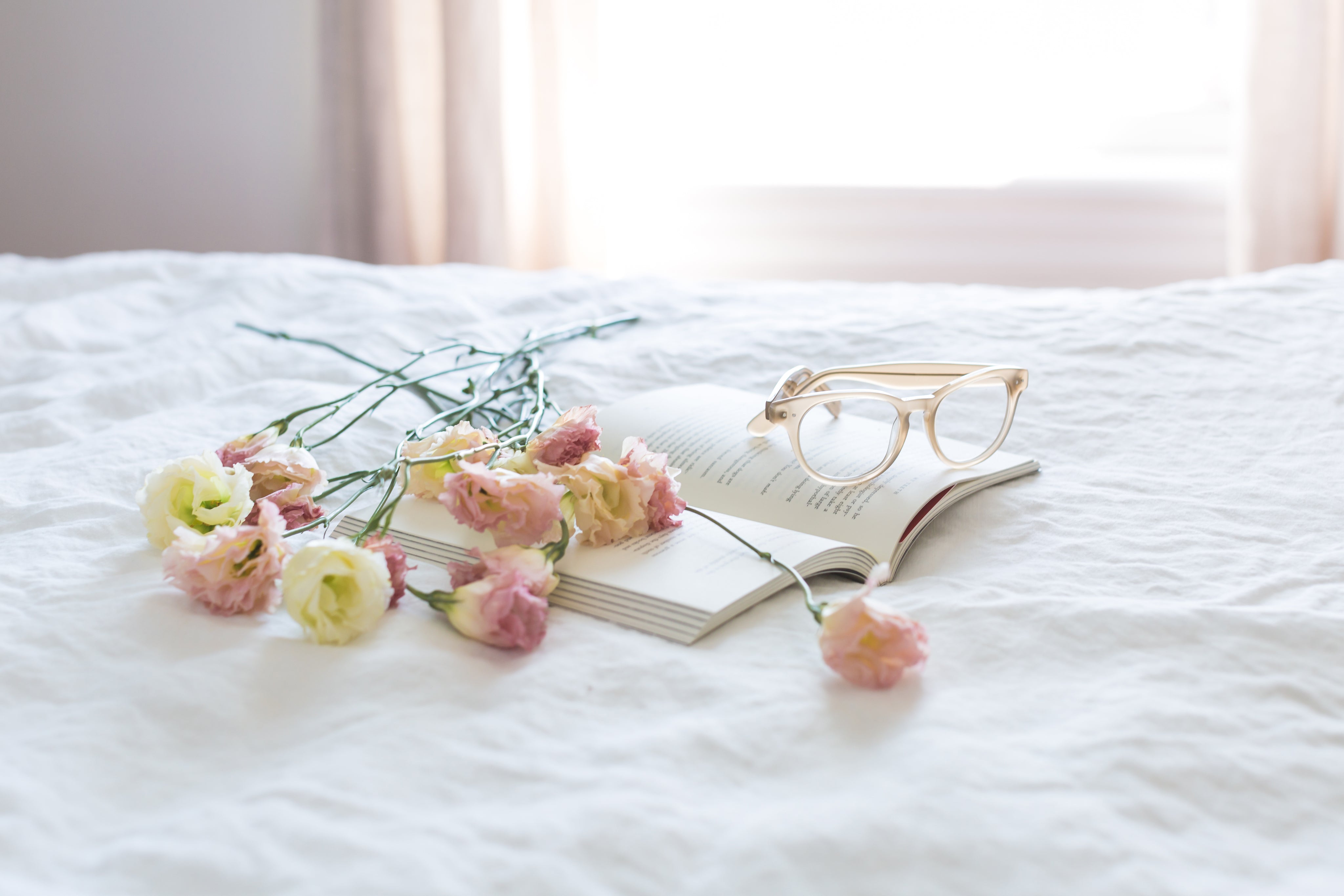 Flowers on Bed