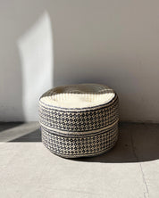 Black & Natural Basket with Lid