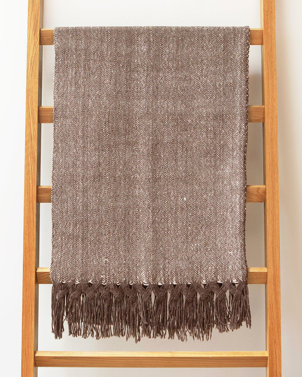 Llama & Silk Throw on Blanket Ladder