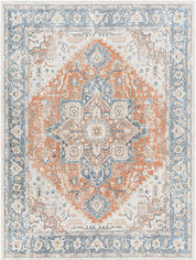 Ezri Rust Washable Area Rug