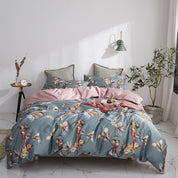 Parrot Sanctuary Bedding Set on a bed - front view