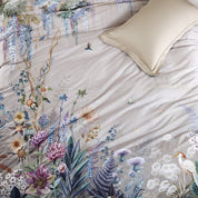 Close up of fabric from the Enchanted Garden Bedding Set