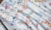 Close up of fabric from the Blooming Jade Bedding Set
