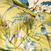 Close up of pattern and fabric from Chinoiserie Bedding Set