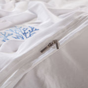 Zipper closure for duvet cover from the Beach Coastal Bedding Set - Castle Home