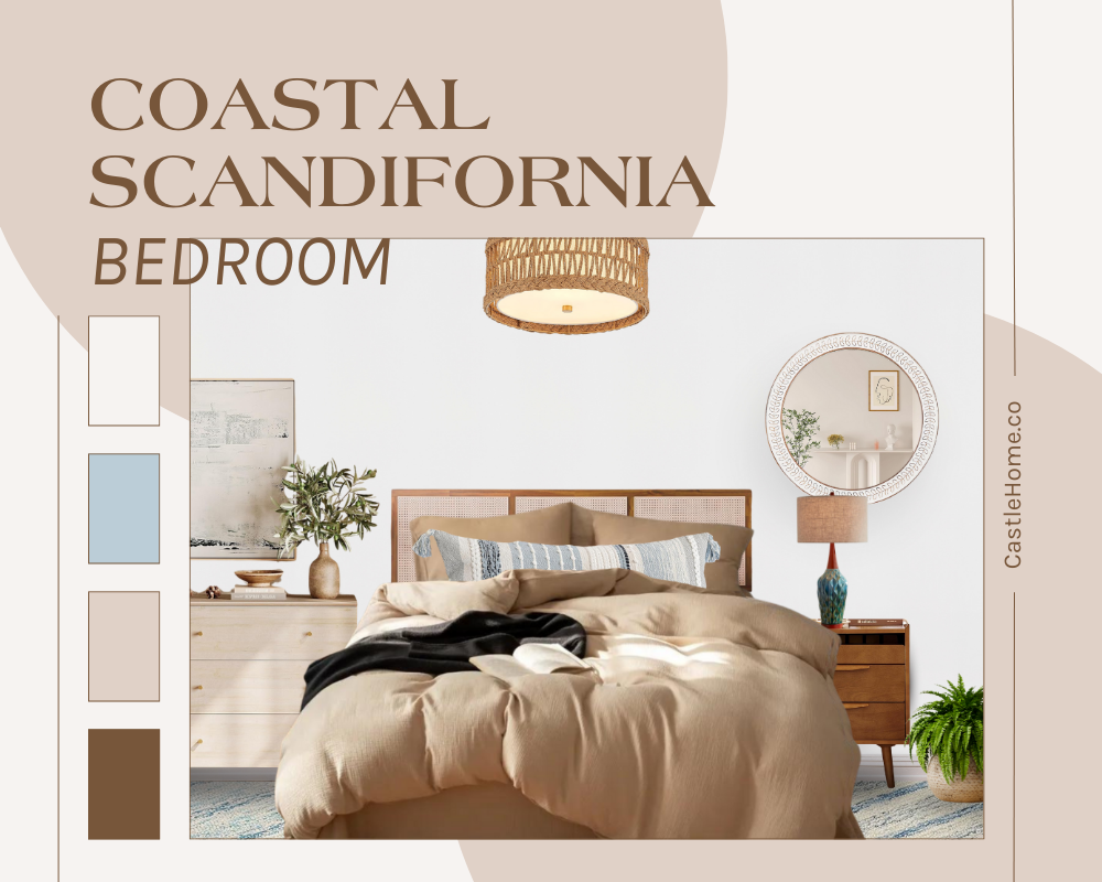 Coastal Scandifornia Bedroom Blog