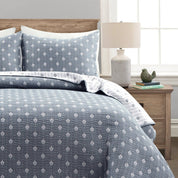 Hygge Kantha Pick Stitch Yarn Dyed Cotton Jacquard Quilt/Coverlet Set