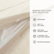 Hampton Double Flange Embroidered Contrast Edge Duvet Cover Set