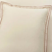 Hampton Double Flange Embroidered Contrast Edge Duvet Cover Set