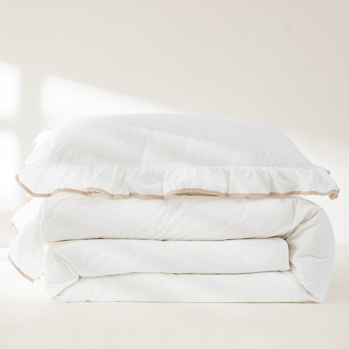 Reyna Contrast Edge Cotton Duvet Cover Set