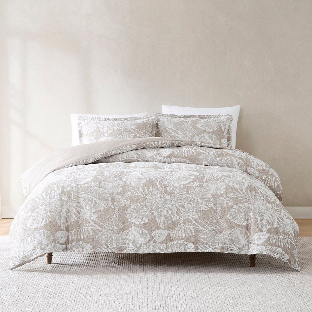 Bali Tropical Leaves Gauze Jacquard Duvet Cover Set