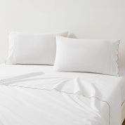 Coastal Chic Scalloped Edge Cotton Sheet Set